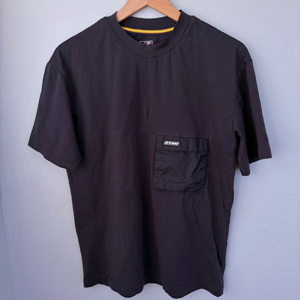 K-Way T-Shirt Men's M Navy Blue Cotton Made in Italy